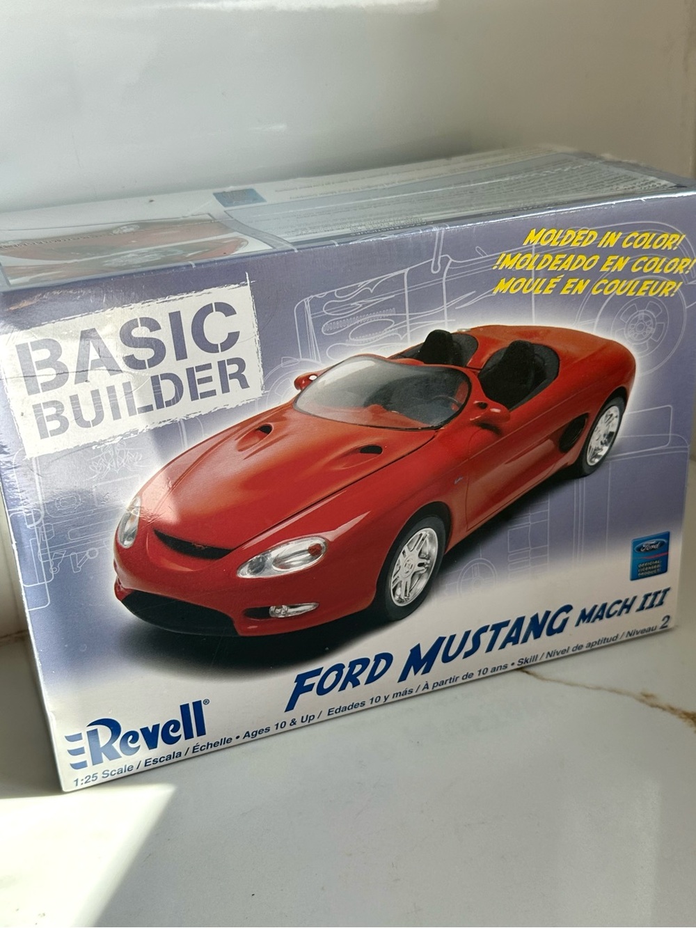 Vintage 2000 Revell Ford Mustang Mach III 1:25 Model Kit Basic Builder NWT